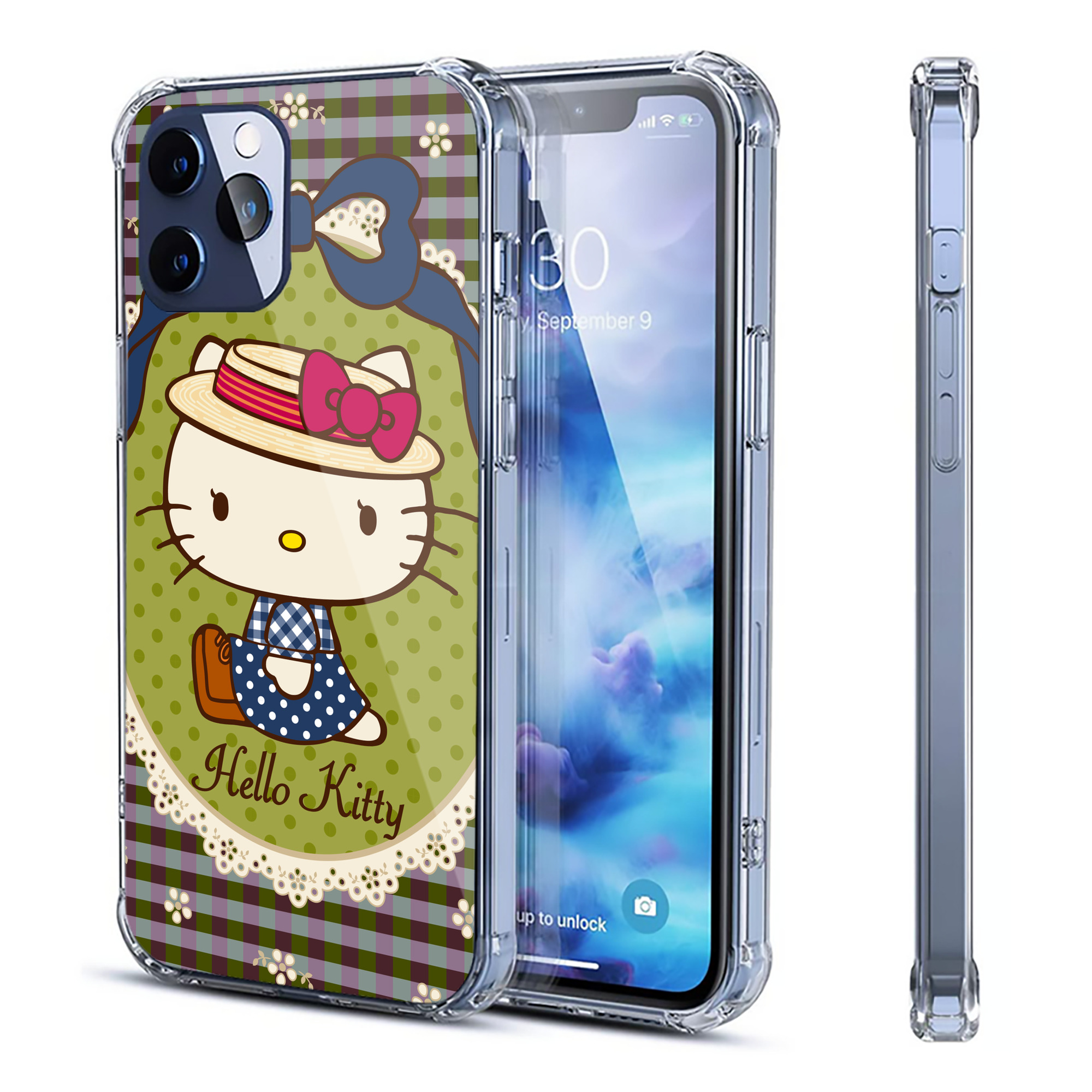 （画像用） Hello Kitty ハローキティ 【iPhone 12シリーズ対応】透明スマホケース（クリアソフトケース）